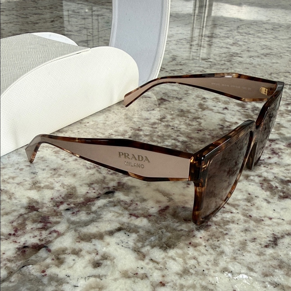 Prada Tortoise Shell Square Sunglasses - image 2
